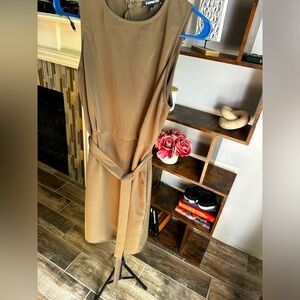 EXPRESS Chiffon dress with pockets and waist tie